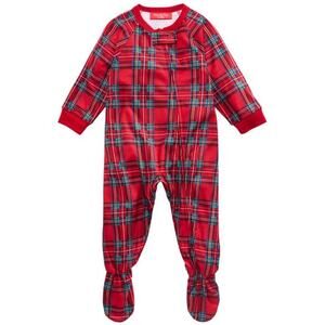 Macy's Family Pajamas Baby Boy/Girl Holiday Plaid Footed Pajamas Size 2T/3T